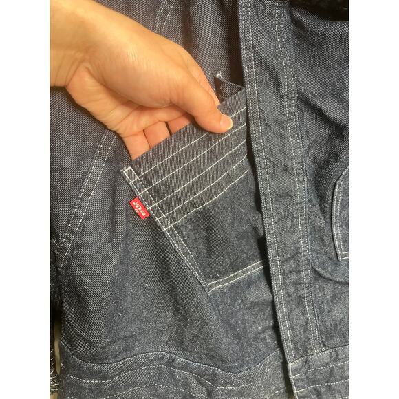 LEVI'S | Upside Down Truckers Denim Jacket | S/M | Unisex Pockets Blue Rare - Picture 8 of 16